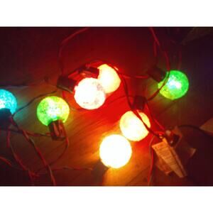 Vintage GE Lighed Ice Christmas Lights With 2 Replacement Bulbs Mid Century